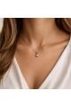 Сребърно колие с цирконий