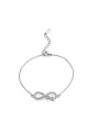 Сребърна гривна със знак безкрайност