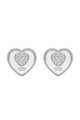 Сребърни обеци със сърце