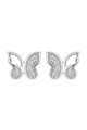 Сребърни обеци с пеперуди