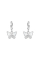 Сребърни обеци с пеперуди