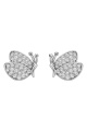 Сребърни обеци с пеперуди