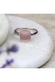 Сребърен пръстен розов кварц