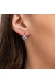 Сребърни обеци със сини цирконий