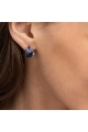 Сребърни обеци със сини цирконий