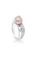 Сребърен пръстен с розова перла