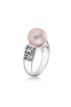 Сребърен пръстен с розова перла