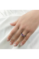 Сребърен пръстен с розов аметист и цирконий
