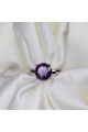 Сребърен пръстен с лилав цирконий