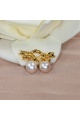 Сребърни обеци панделка с бели перли