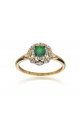 Златен пръстен с изумруд и диаманти